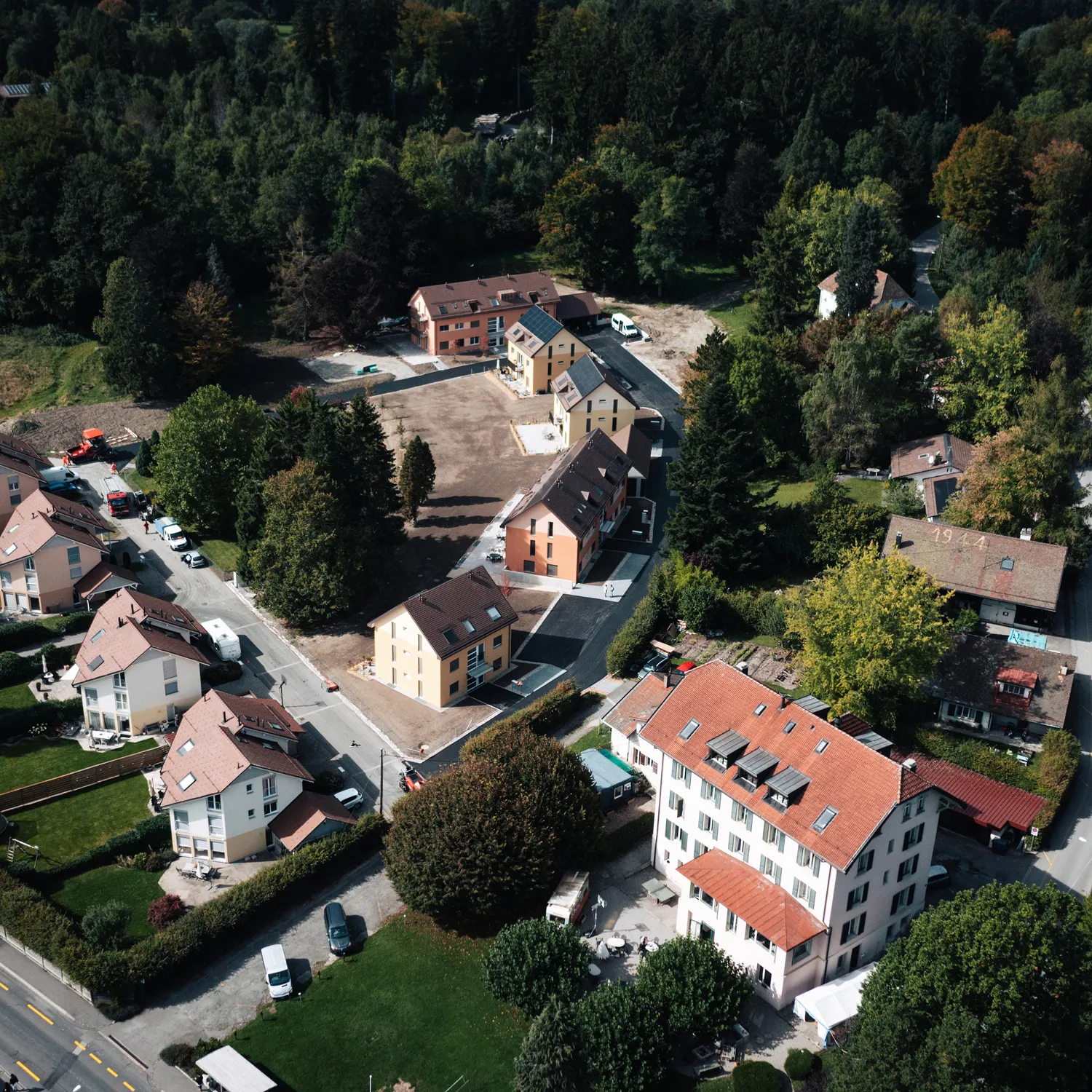 An overhead shot of the YWAM Lausanne campus in Lausanne Switzerland.